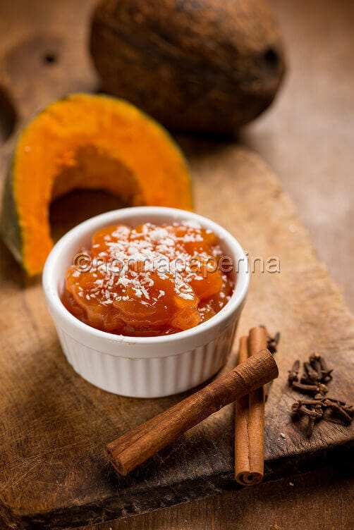 Doce de jerimum com coco