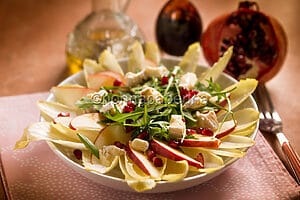Camembert and apple salad, a sweet and savoury dish Camembert and apple salad, a sweet and savoury dish