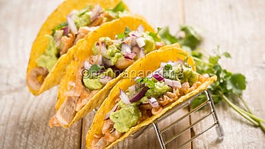 Tacos con straccetti di tacchino