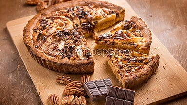 Crostata con mele e crema di arachidi
