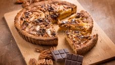 Tarte com maçãs e creme de amendoim