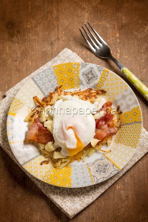 Rosti con bacon e brie