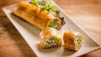 Strudel di edamame e ricotta