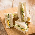 Tramezzini with boiled eggs and asparagus, a rich snack