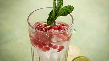 Gin tonic analcolico al melograno