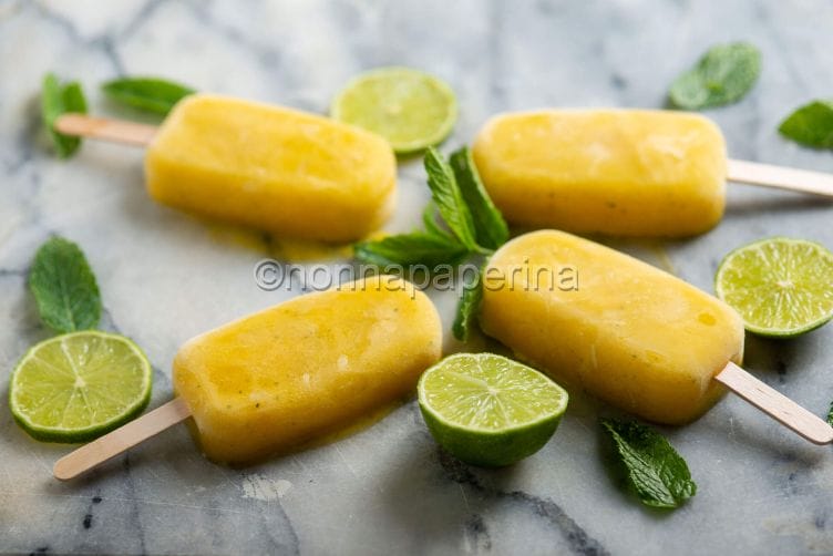 Ghiaccioli mango e menta