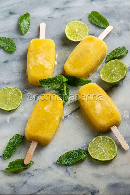 Ghiaccioli mango e menta