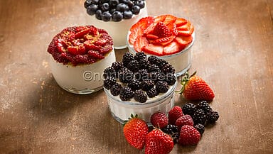 Mousse di ricotta e frutti di bosco