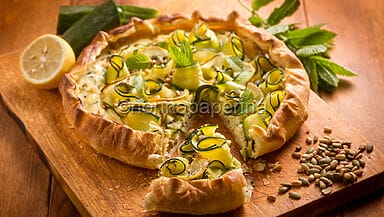 Torta salata con ricotta e zucchine