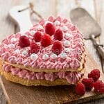 Raspberry puff pastry heart, a Valentine’s Day  delight