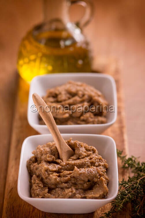 Pate di funghi e lenticchie
