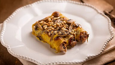 Cannelloni al radicchio e castagne