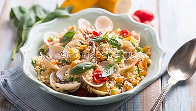 Cous cous con vongole e zucchine