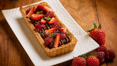 Crostata di fragole e cioccolato