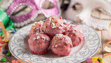 Frittelle al cioccolato ruby