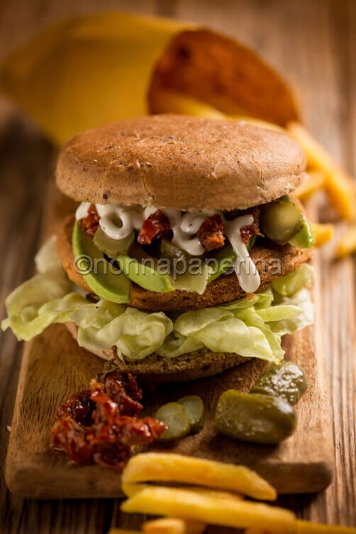 Hamburger di quinoa e melanzane 
