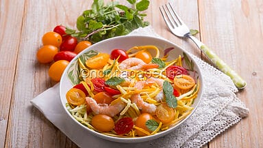 Insalata di zucchine e gamberi