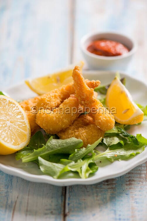 Mazzancolle ai cornflakes Mazzancolle ai cornflakes