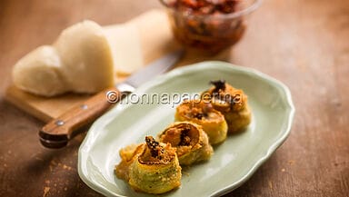 Involtini di zucchine gialle