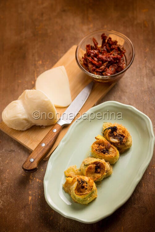 Involtini di zucchine gialle