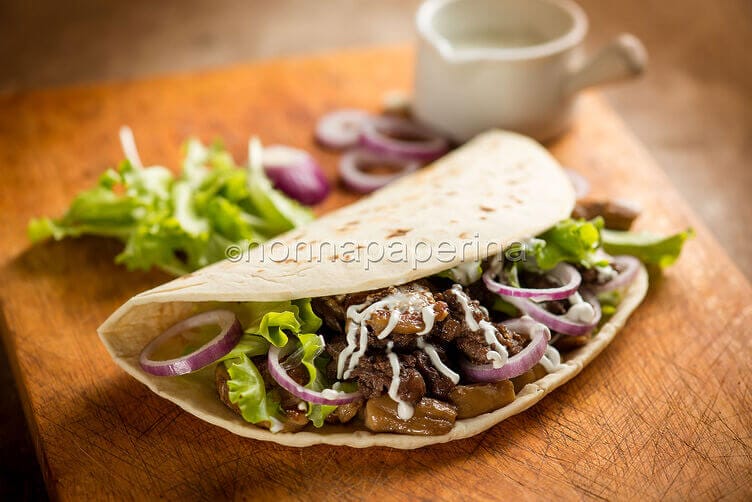 Piadina con suovas e porcin