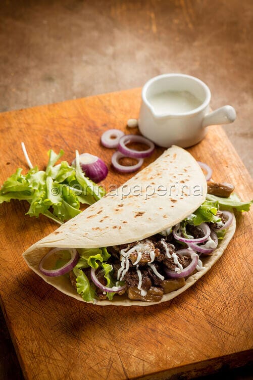 Piadina con suovas e porcin