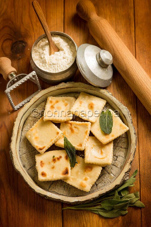 Tortelli alla lastra di Corezzo