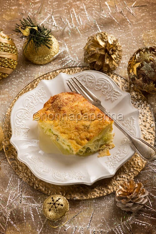 Tortino di patate e porri senza lattosio