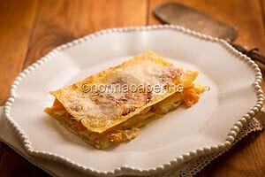 Lasagne alla zucca e fagioli mung
