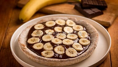 crostata banane e cioccolato