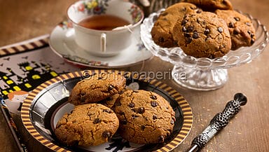 Biscotti al cioccolato e burro di arachidi