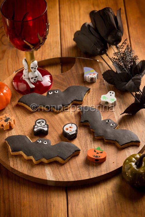 Biscotti pipistrello per Halloween