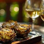 Roman-Jewish fried artichokes, a traditional Roman dish Roman-Jewish fried artichokes, a traditional Roman dish