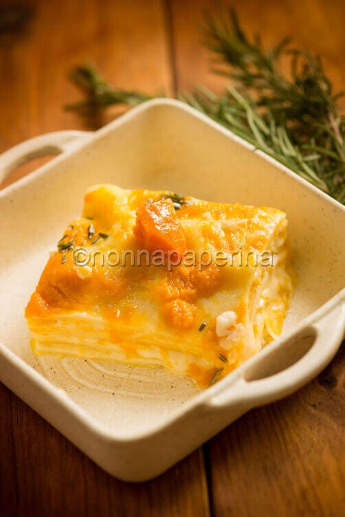 Lasagne alla zucca e rosmarino