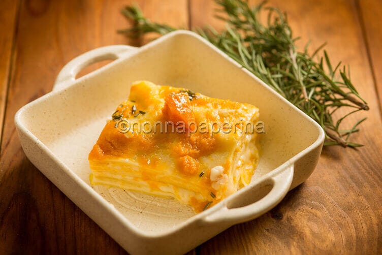 Lasagne alla zucca e rosmarino