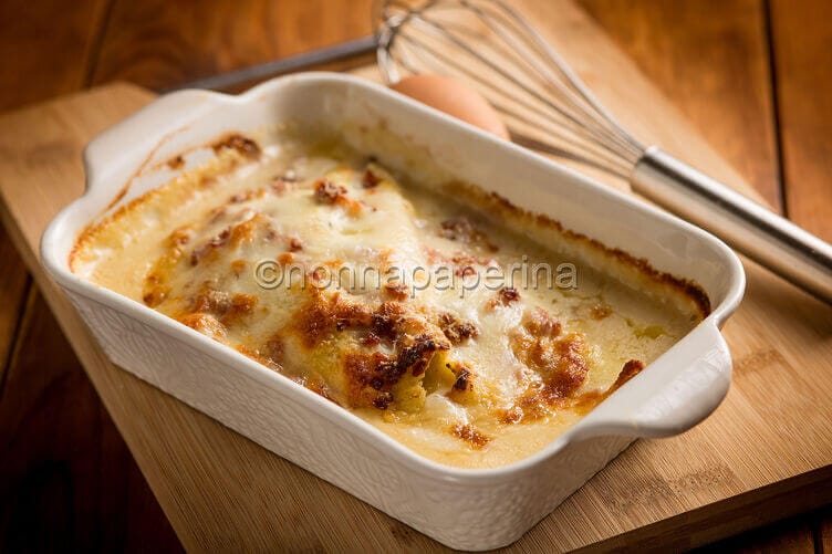 Timballo di crespelle con ricotta