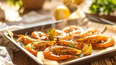 gamberoni al forno in teglia