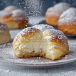 Neapolitan snow buns, a delicious dessert