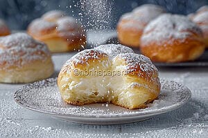 Neapolitan snow buns, a delicious dessert Neapolitan snow buns, a delicious dessert