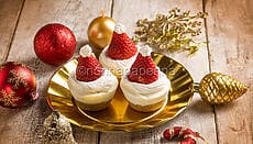 Mini cheesecake di Babbo Natale