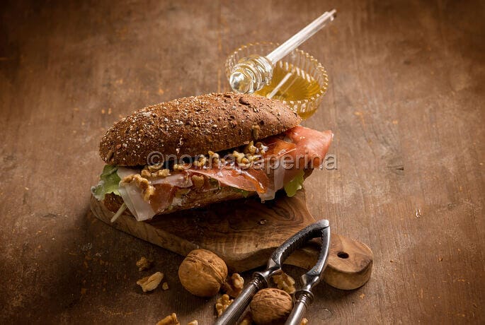 Sandwich with Ham and Honey: A Gourmet Second Course Sandwich with Ham and Honey: A Gourmet Second Course