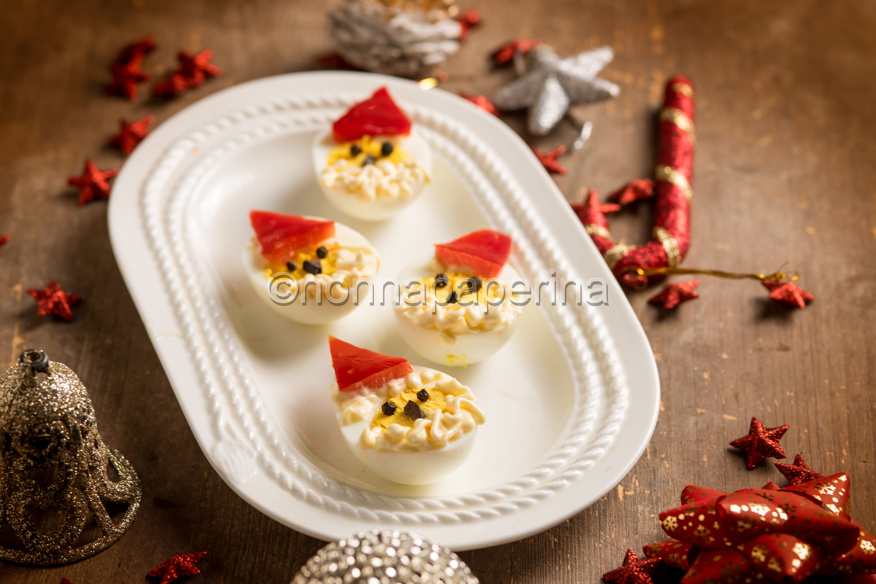 Uova sode di Babbo Natale