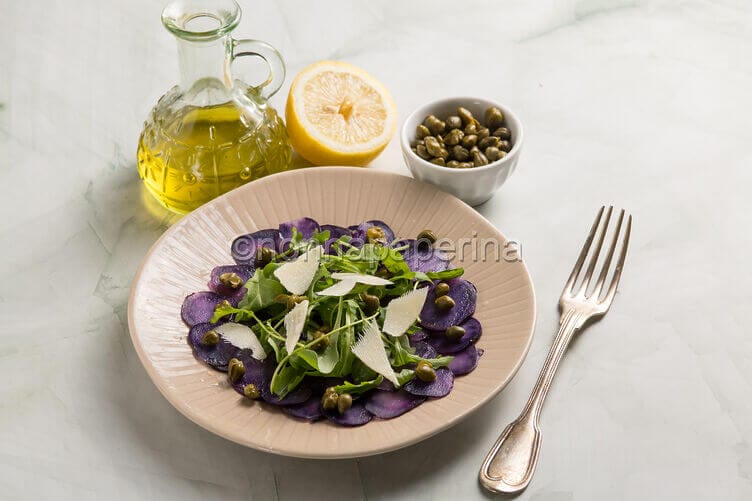 Carpaccio di patate viola
