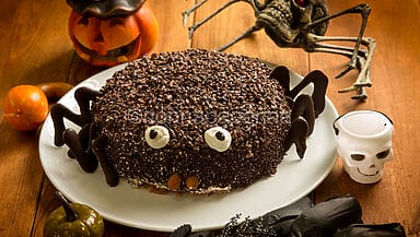 Ragno di Halloween al cioccolato