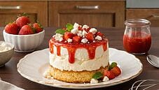 semifreddo con meringhe e fragole