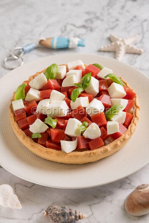 Caprese con gelée di pomodoro