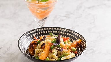 Fusilli freddi con albicocche