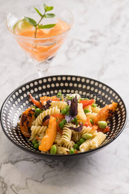 Fusilli freddi con albicocche 