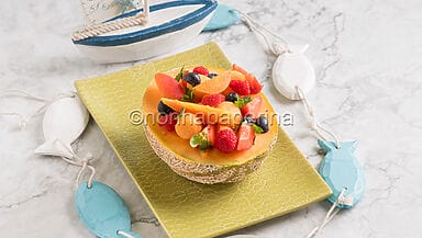 Melone ripieno di frutta fresca