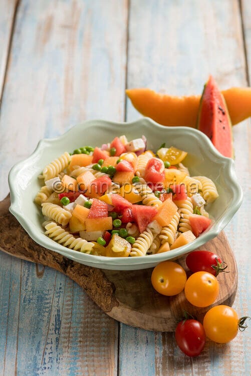 Pasta fredda con anguria e melone Pasta fredda con anguria e melone